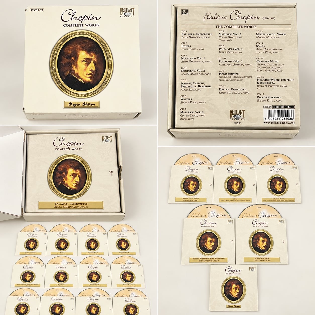 Brilliant Classics Chopin Complete Works 17 CD Box Set 93202