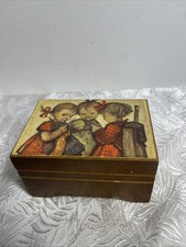 Vintage picture of 3 girls music box Made In Swiss picture