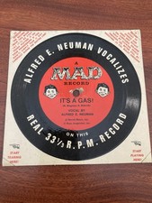 VTG 1960s Alfred E. Neuman It's a Gas Carboard Insert Record Mad Magazine - VG picture
