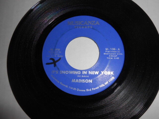 Madison, It\'s Snowing in New York b/w Lord Have Mercy, Soul 45, Excellent
