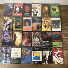 Huge Lot of 24 Vintage 80s Rock & Heavy Metal Cassettes Jimmy Page Black Sabbath picture