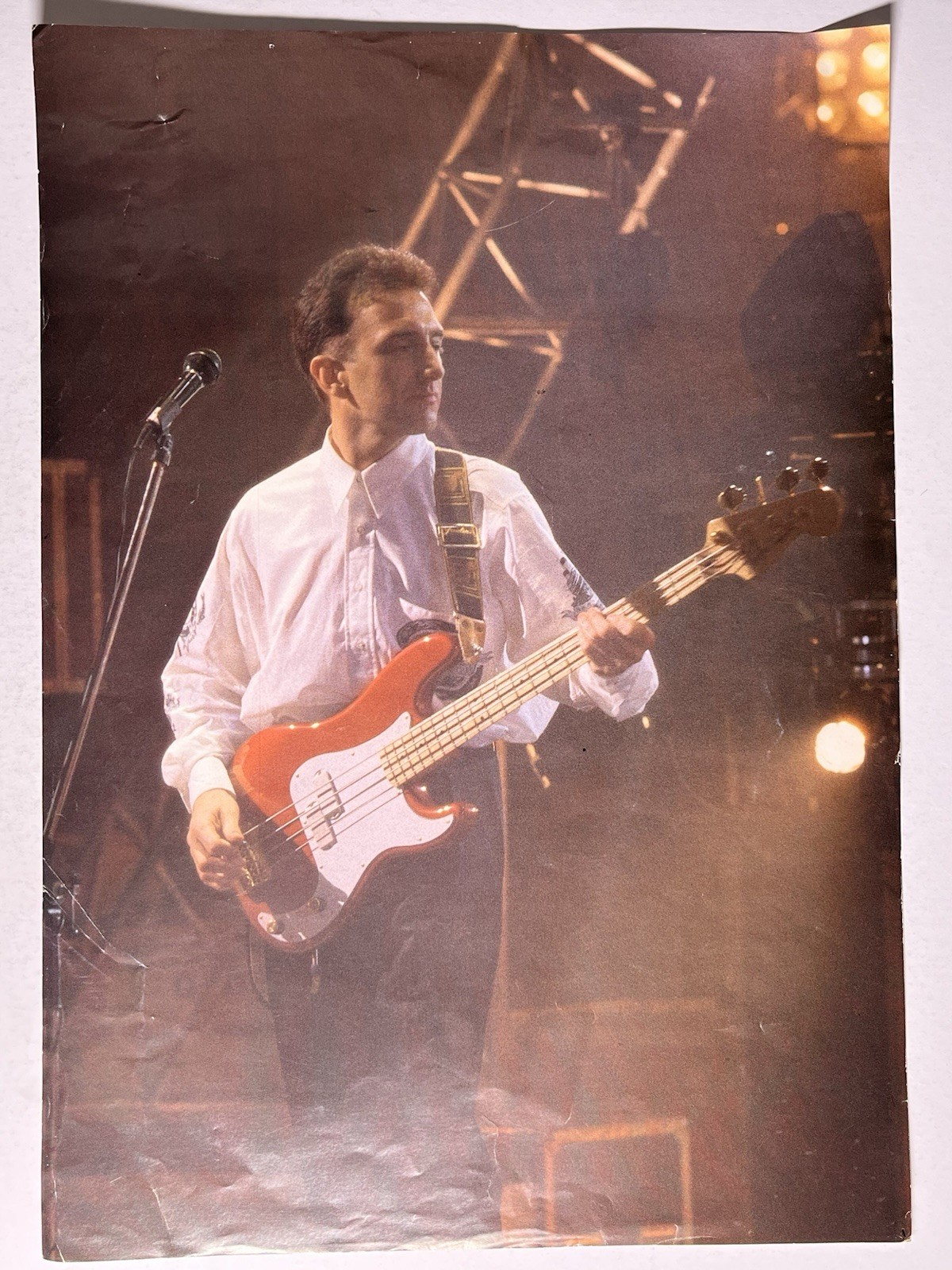Queen John Deacon Poster Original On Stage Circa 1980s