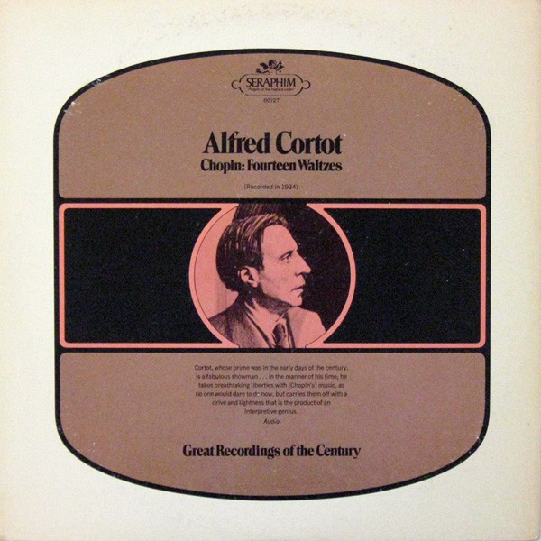 Frédéric Chopin, Alfred Cortot, Chopin: Fourteen Waltzes, (LP, Mono, Scr), NM 