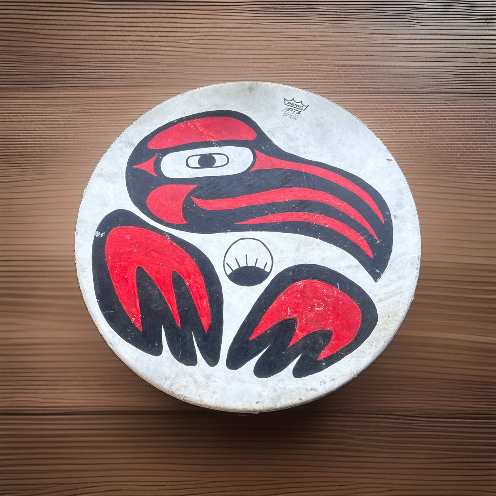 Northwest Coast Style Raven Drum 16 in | Indigenous Art Wall