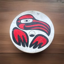Northwest Coast Style Raven Drum 16 in | Indigenous Art Wall picture