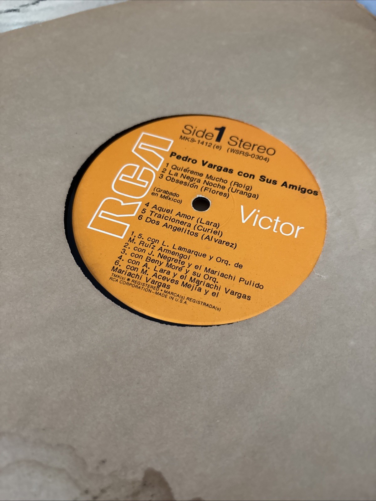 Pedro Vargas Con Sus Amigos LP RCA Victor MKS-1412 (e) Vintage