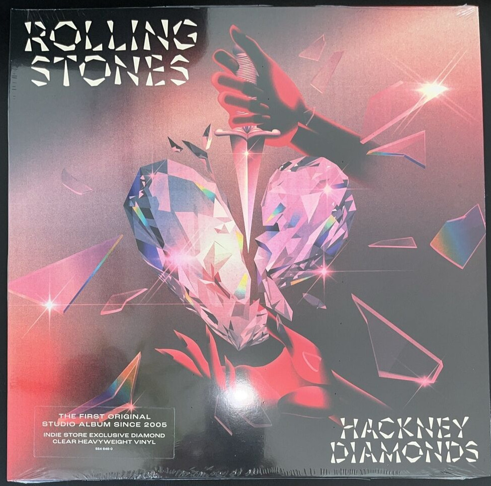 ROLLING STONES HACKNEY DIAMONDS CLEAR VINYL LP LIMITED EDITION SEALED MINT
