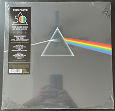PINK FLOYD DARK SIDE OF THE MOON VINYL LP 50th ANNIVERSARY &  POSTER SEALED MINT picture