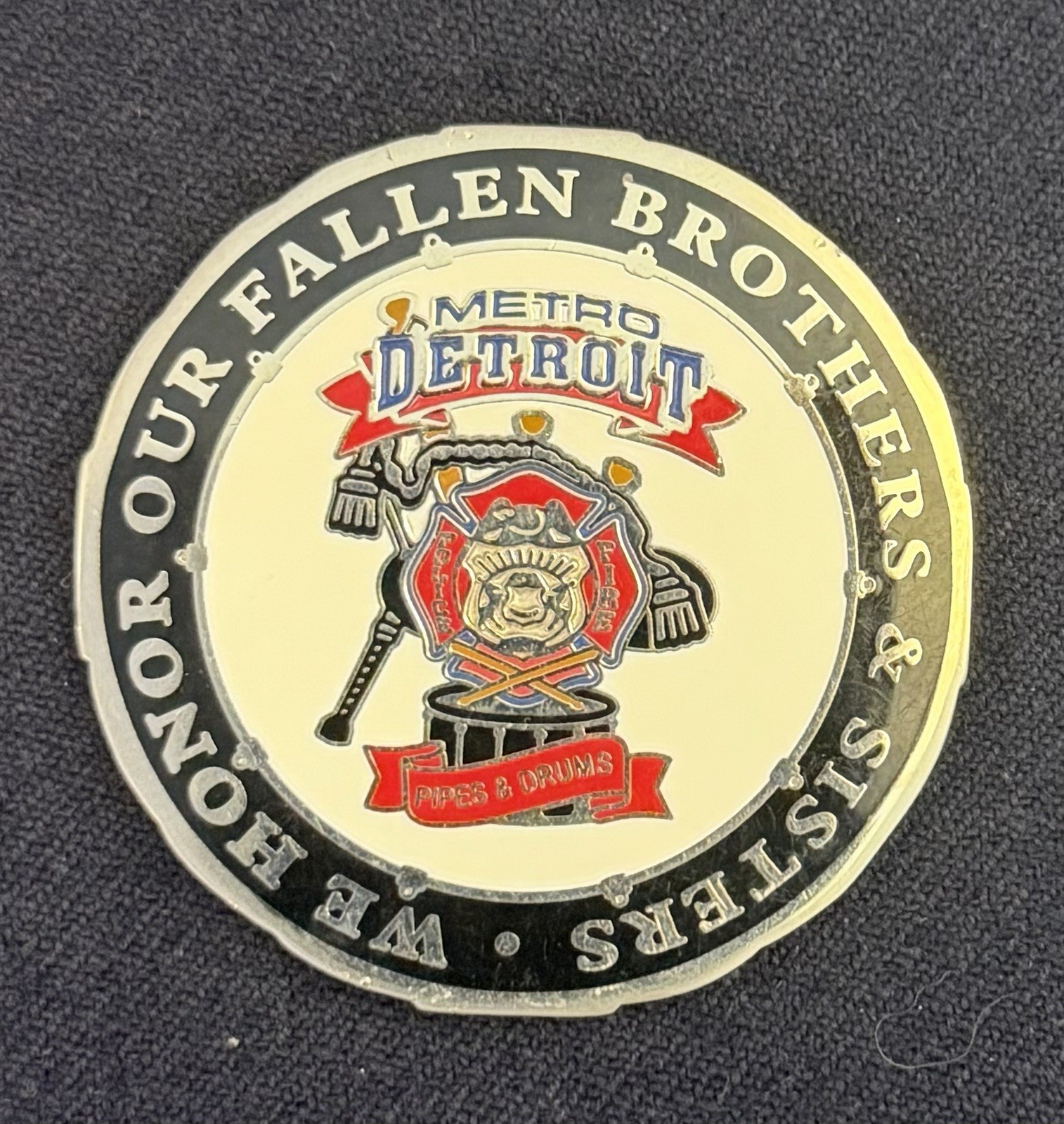 Metro Detroit Police And Fire Pipes & Drums Challenge Coin