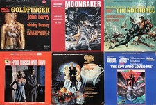 JAMES BOND 007 MOVIE SOUNDTRACK LOT VINYL LP RECORDS OST GOLDFINGER MOONRAKER picture