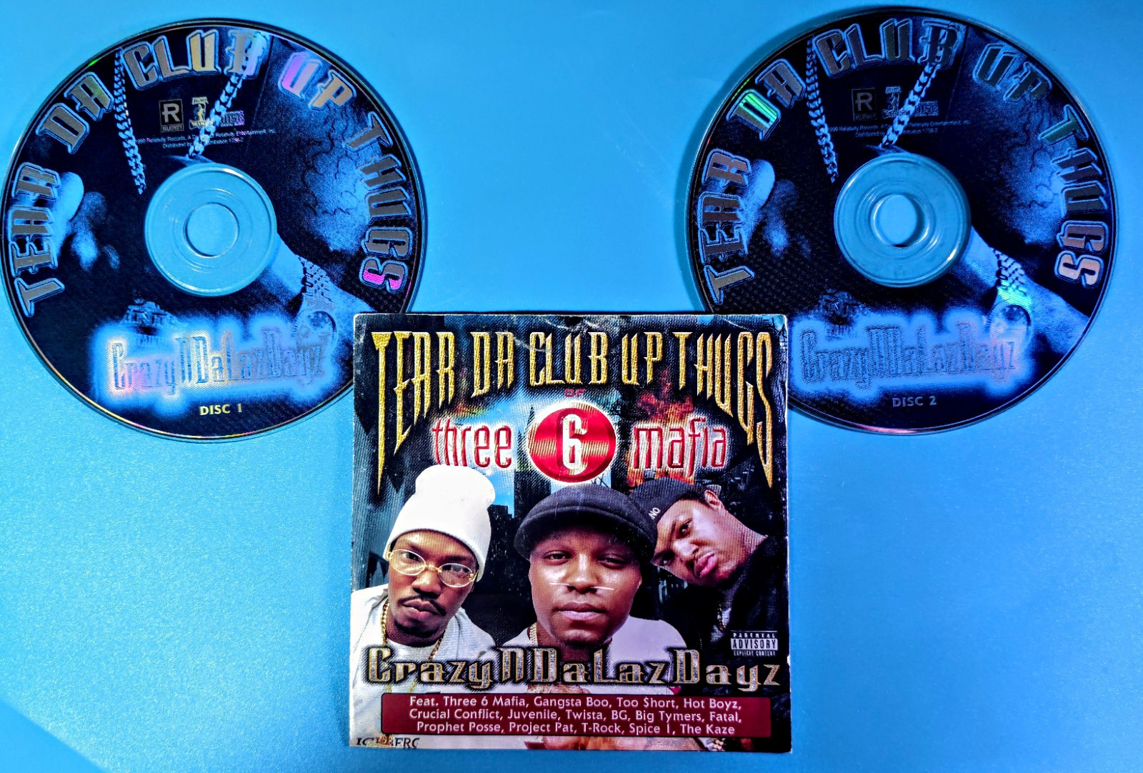 Tear Da Club Up Thugs  CrazyNDaLazDayz 1999 2 CD Limited Three 6 Mafia Rare