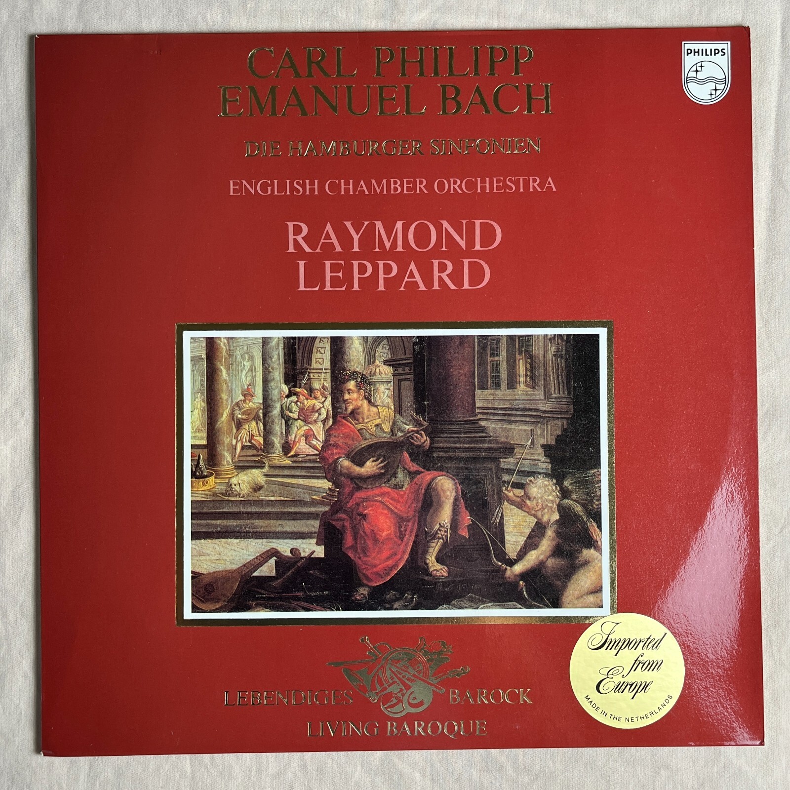 CPE BACH Die Hamburger Sinfonien 1974 Import Vinyl LP Philips 9502 013 - VG+