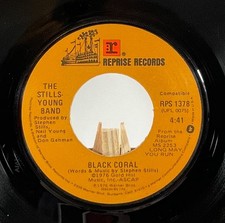 THE STILLS-YOUNG BAND 45RPM MIDNIGHT ON THE BAY / BLACK CORAL—EX picture