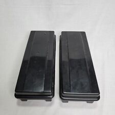 Vintage Lot of 2 Alpha Cassette Tape Holder Storage Case Black Stackable USA picture