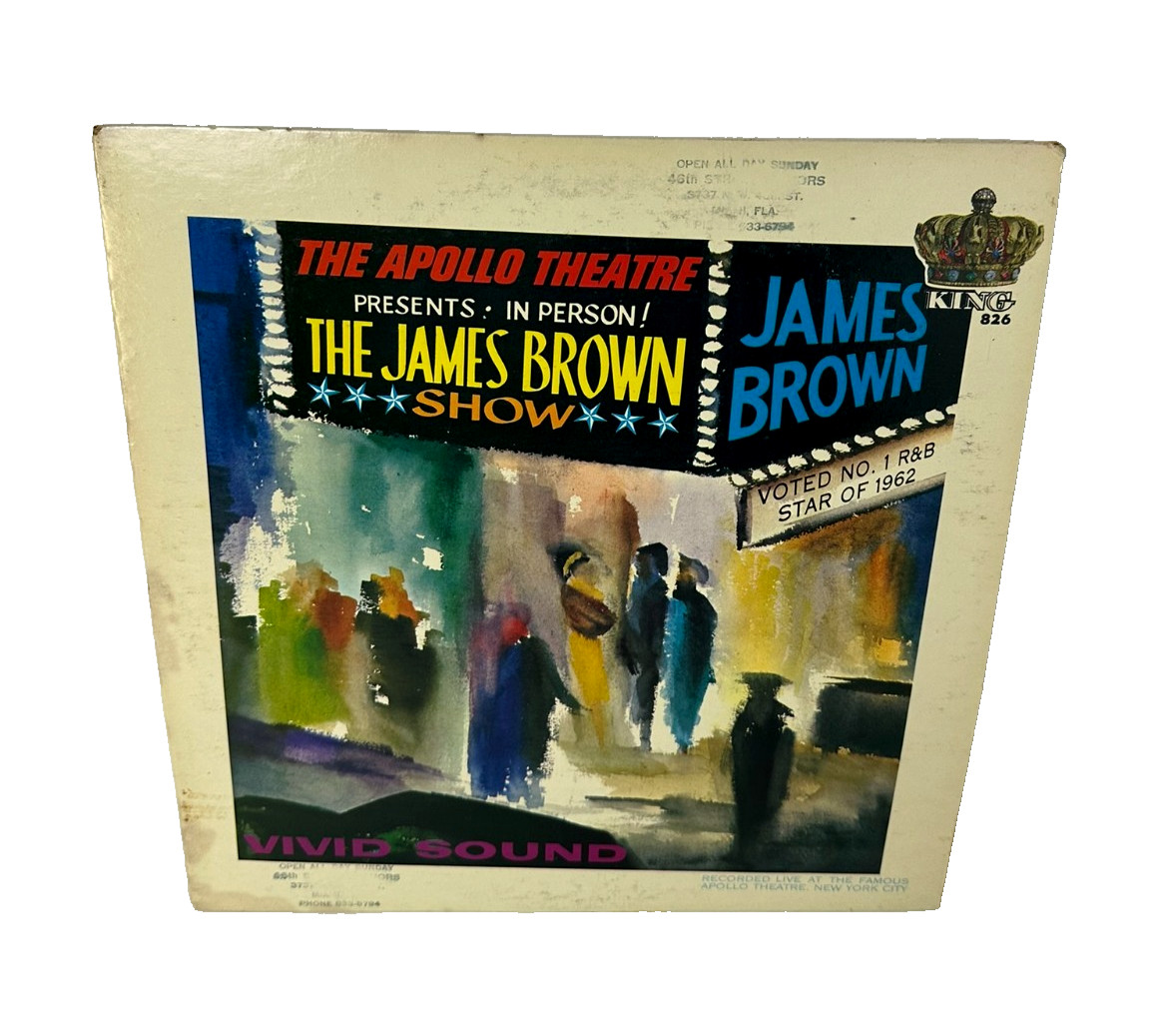 James Brown Live At The Apollo Vinyl LP King 826 Mono Soul Vintage Record