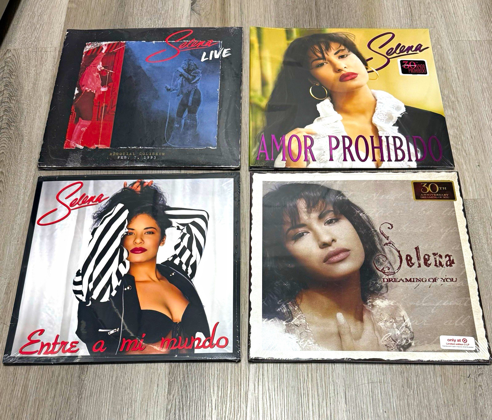 Selena Quintanilla 4 Vinyl  Lot - Entre a Mi Mundo, Live, Dreaming of you Amor