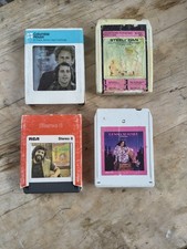 Vintage job lot of four original 8-track stereo tape cartridges from the 1970s. picture
