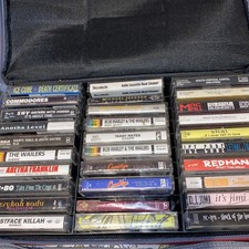 Cassette Tape Lot With Case Logic 90s Rap reggae picture