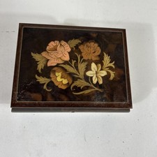 Vintage Italian Inlaid Wood Music Box. Sorrento Italy. WORKS picture