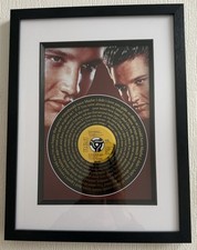Framed Gold Foiled Print Record Lyrics Wall Art - Elvis & Always On My Mind picture