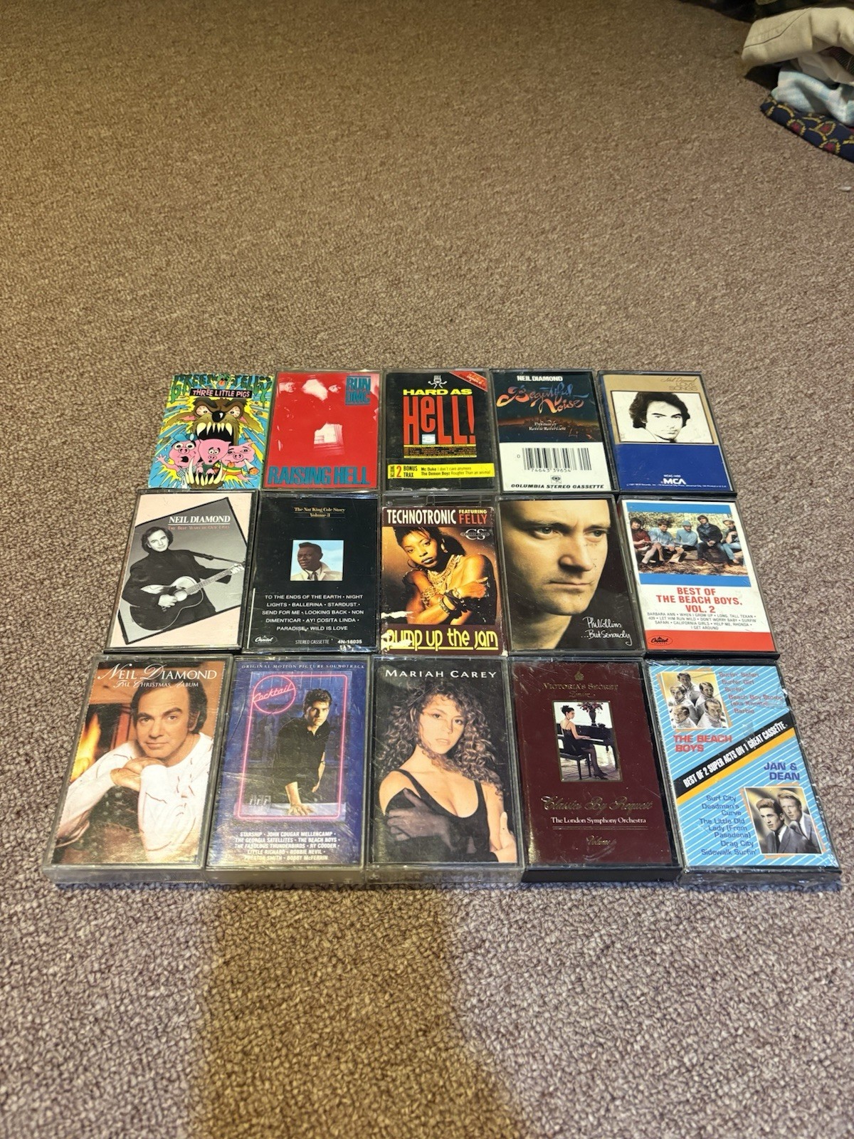 Vintage 15 1970s-90s ROCK, Dance, Rap Audio Cassette Tape Bundle Music Lot