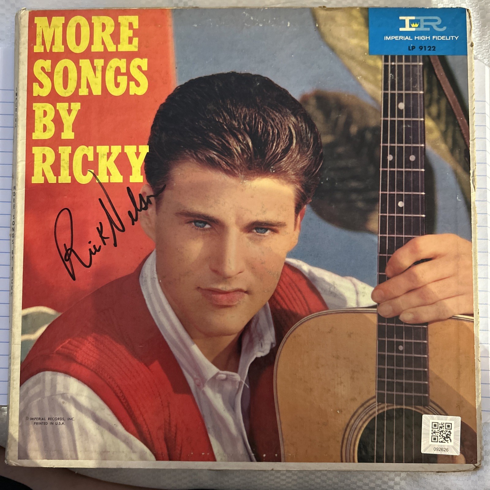 More Songs By Ricky Nelson Autographed Vinyl With Coa
