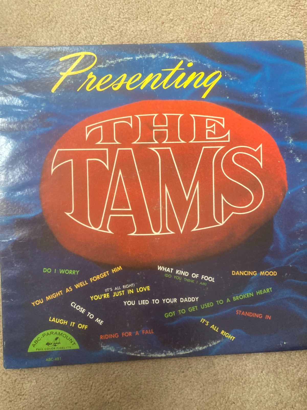 TAMS - Presenting the Tams VINYL LP 1964 SOUL VG+/VG+