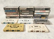 Vintage Hard Rock & Metal Cassette Lot - AC/DC, SABBATH, JUDAS, ALICE COOPER picture