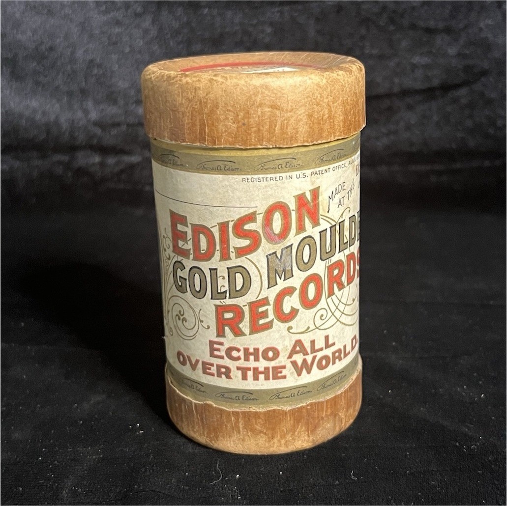 Edison Gold Moulded Phonograph Cylinder Brooke\'s Triumphal March U.S. Marine Ba…