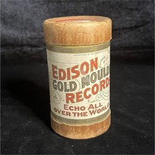 Edison Gold Moulded Phonograph Cylinder Brooke's Triumphal March U.S. Marine Ba… picture