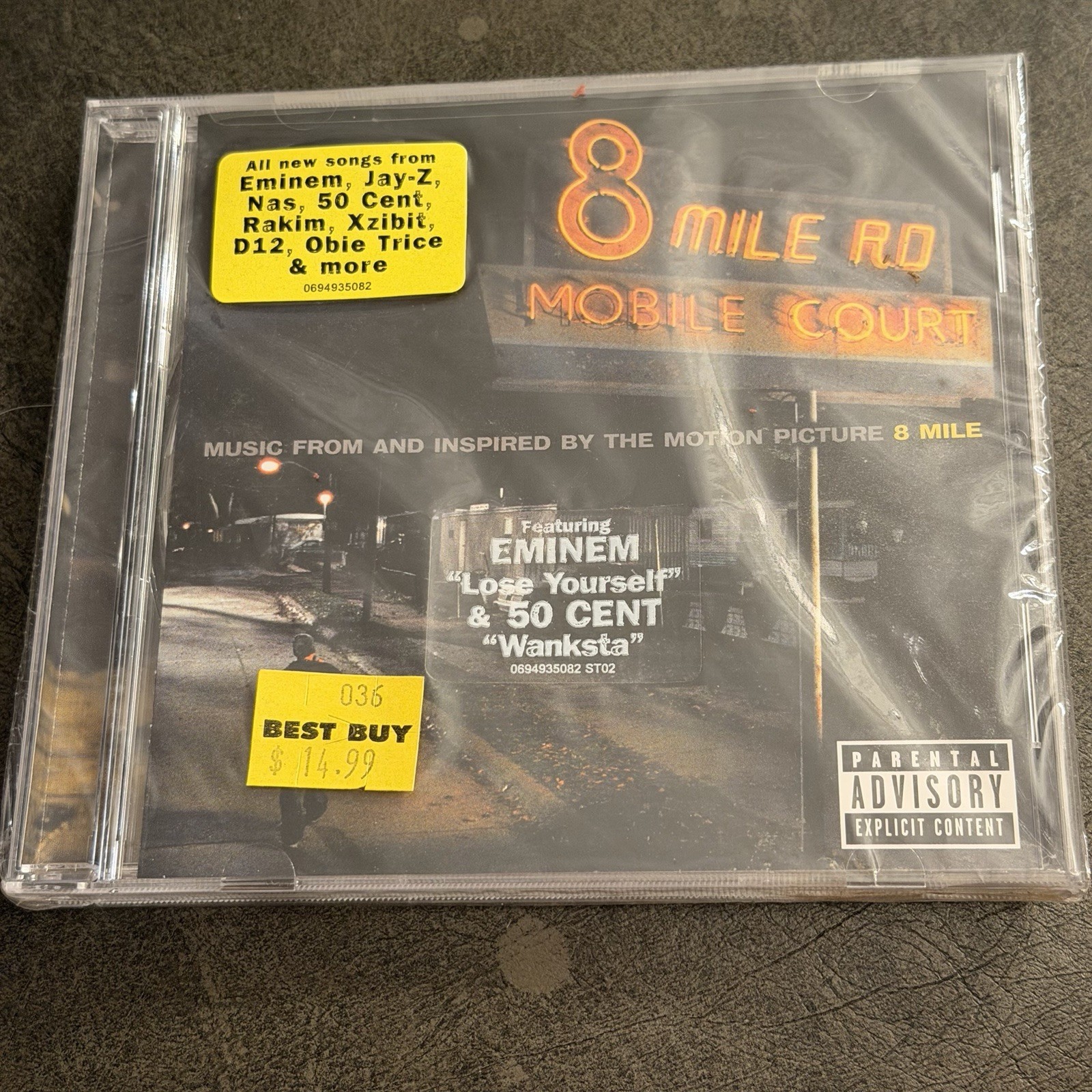 SEALED Best Buy Hype 8 Mile Explicit Album 2002 CD Soundtrack Eminem 50 Cent Nas