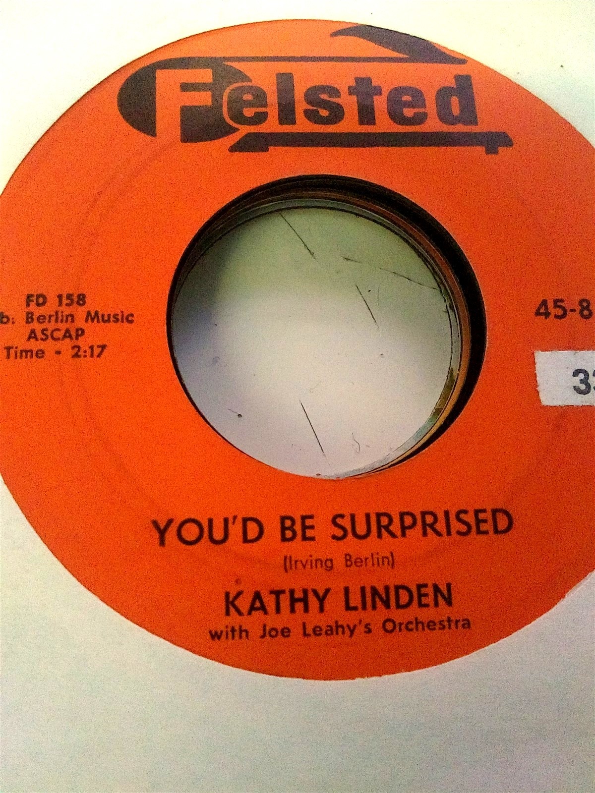 Kathy Linden, You\'d Be Surprised ~ 1958 Felsted 45 