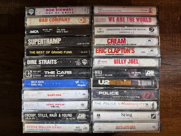 Huge Classic Rock Cassette Tape Lot 24 The Who U2 Police CSNY Joplin Clapton