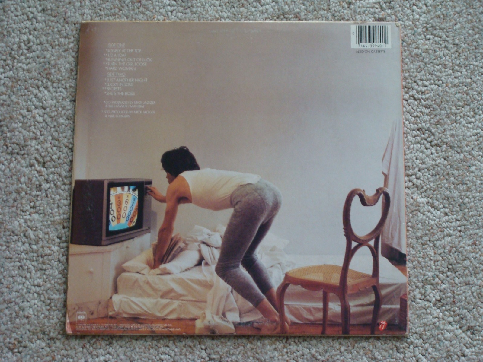 Mick Jagger She\'s The Boss LP Vinyl Original Record EX/EX stones