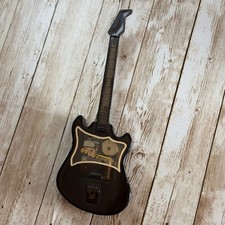 Vintage Sankyo Japan Guitar Music Box Plays Love Me Tender Black Translucent 9