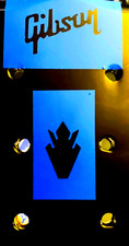 3 Gibson Guitar Headstock Stencil, Frisket, Logos & Crown, VINYL OEM Size picture