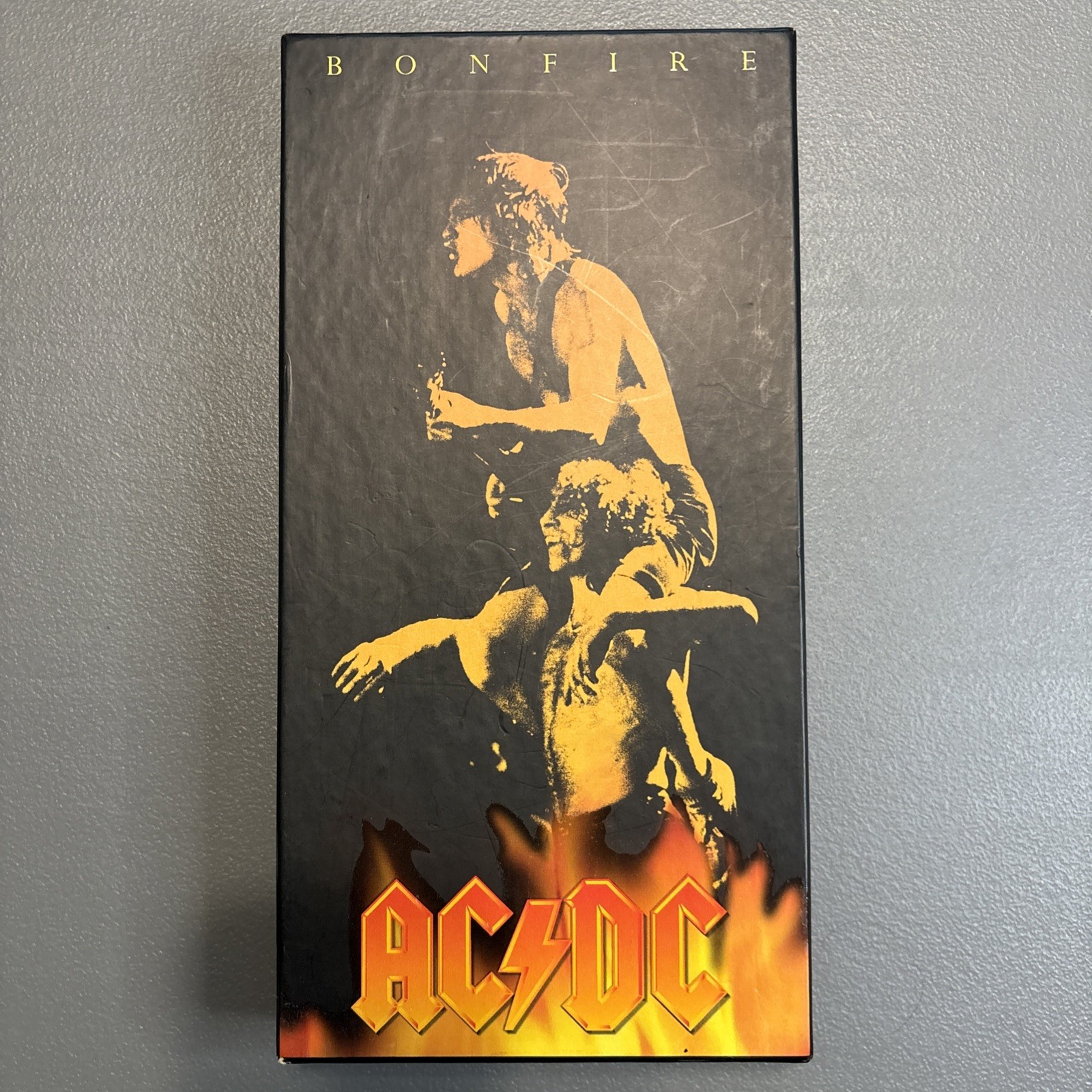 AC/DC Bonfire 🔥 5 CD Box Set 1997 Poster Booklet Tattoo Sticker