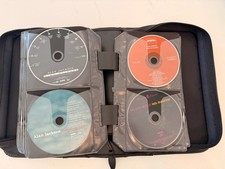 Lot of 90 CDs 90s Country, Christmas, Etc Case Logic Faux Leather Zipper Binder picture
