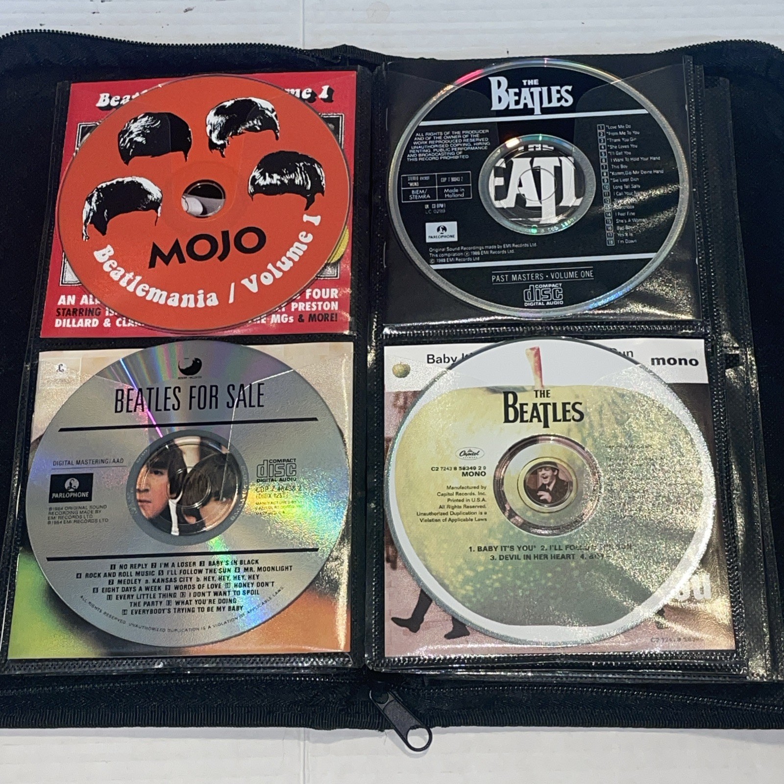 Binder W/ 36 Mostly The Beatles CDs Album Bundle Pre Owned Review Photos