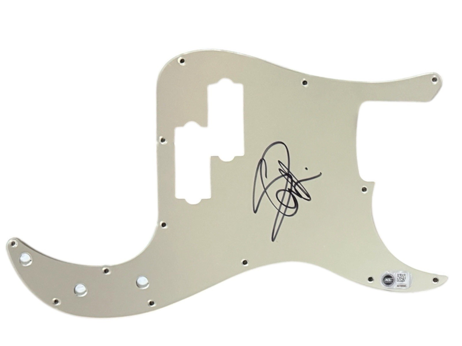 Guitar Scratch Plate Signed By Steve Harris Iron Maiden ACGcert Authentication