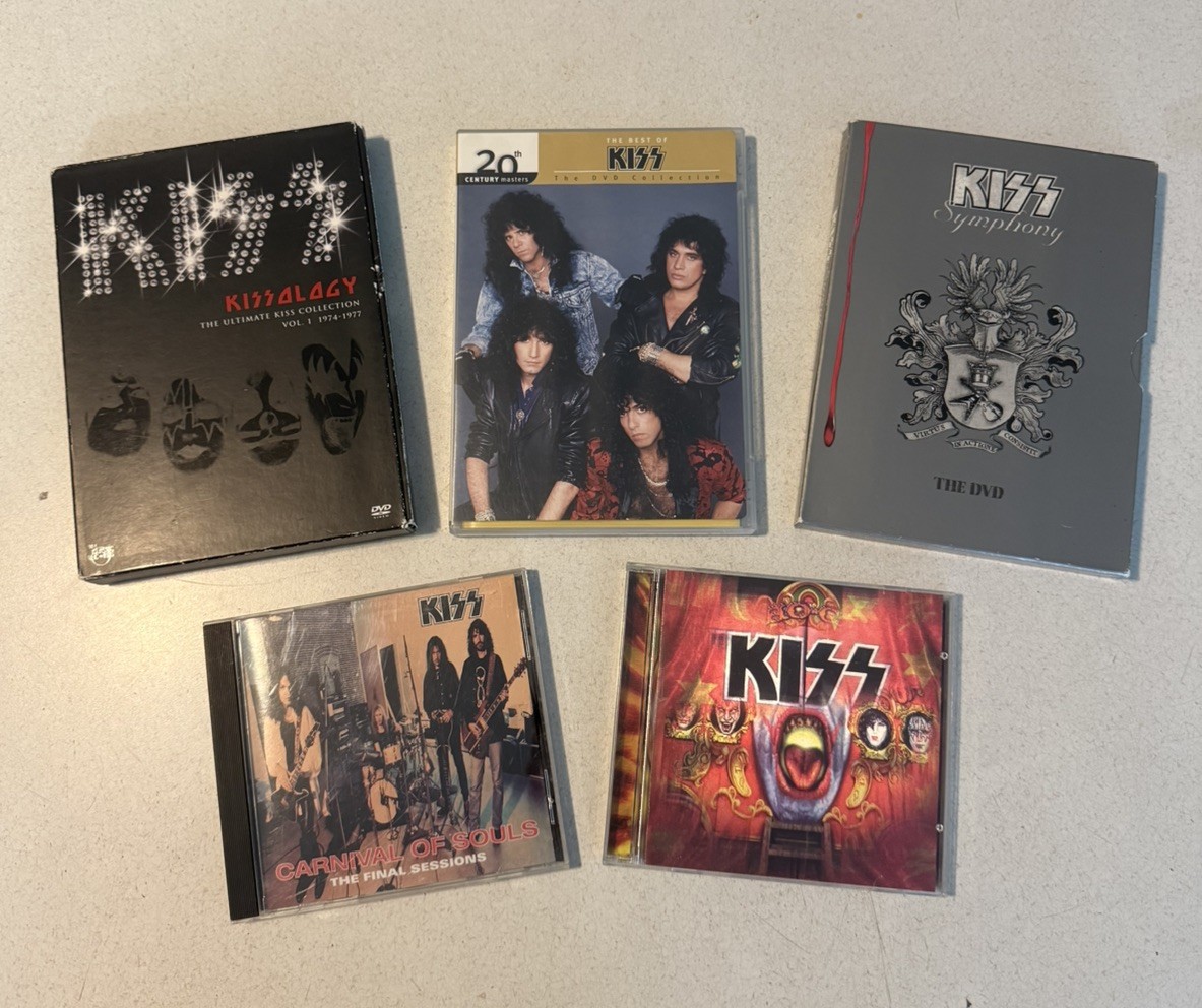 KISS ~ lot of 5 CD/DVD - Psycho Circus, Kissology Volume One, Kiss Symphony: 