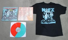 NOFX 4 Years of Fucking Up Autographed Vinyl LP Patreon T-Shirt Size Large L picture