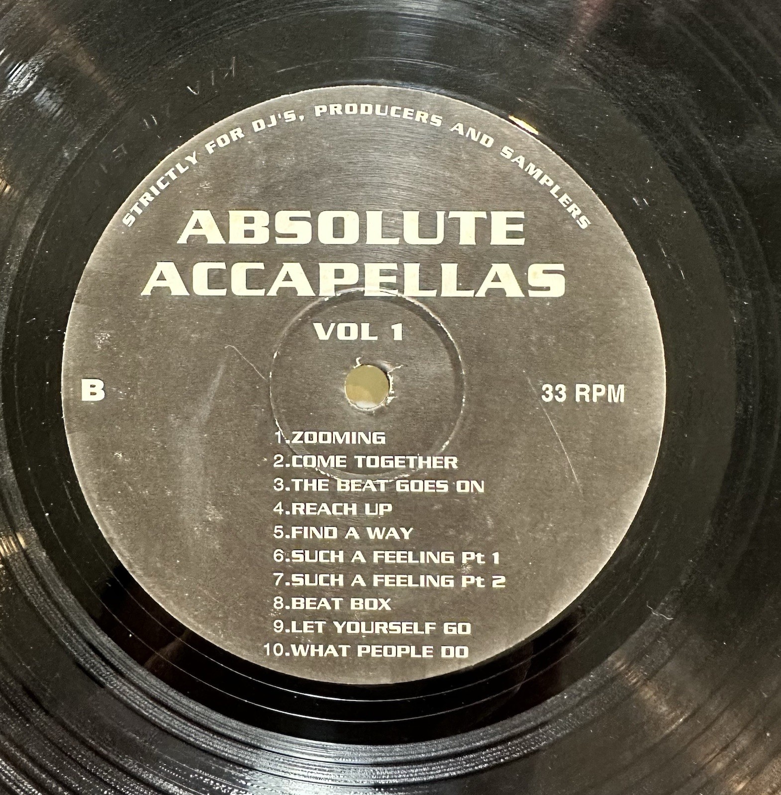 Absolute Accapellas Vol 1. Vinyl 12” Various Artists
