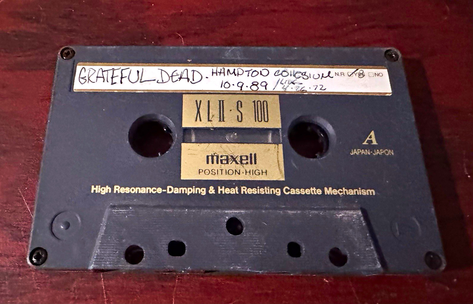 VINTAGE 1989 LIVE Grateful Dead Hampton Coliseum 10.9.89 Live Cassette