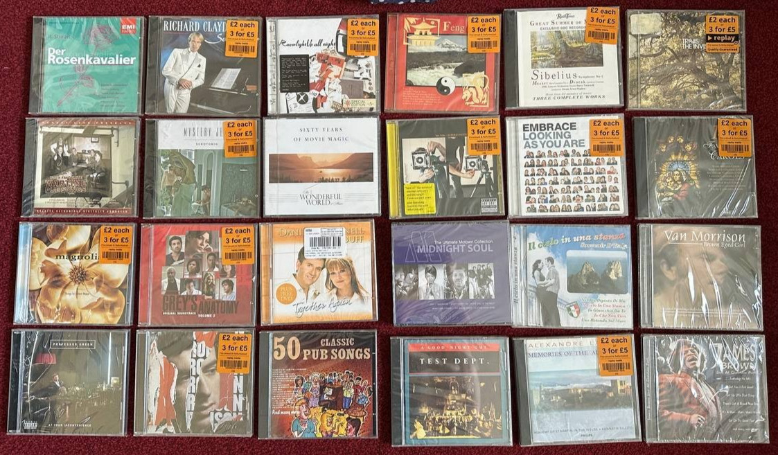 Huge Job Lot 24 Sealed Music CDs Mixed Genres Classical Pop Soundtrack New