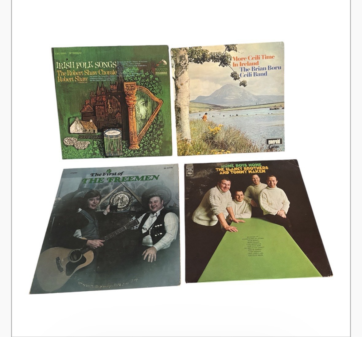 Vintage Irish Folk & Celtic Vinyl Record LP -Lot of 4 -