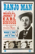 Autographed 2005 Earl Scruggs Banjo Man Poster Country Music HoF Hatch Show picture