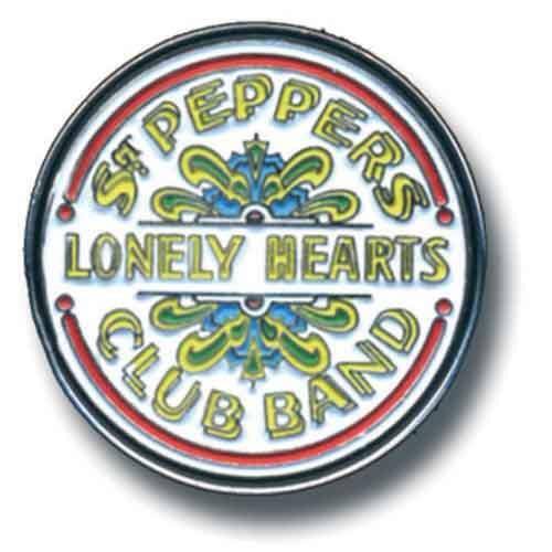 OFFICIAL LICENSED - THE BEATLES - SGT PEPPER DRUM PIN BADGE LENNON
