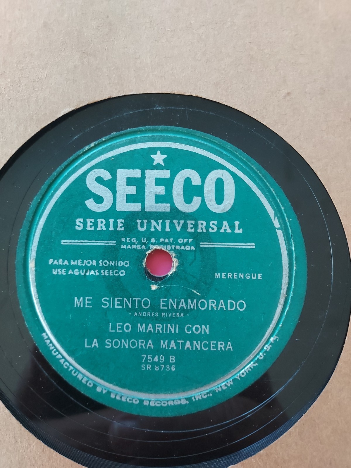Leo Marino Y Sonora Matancera Historia De Un Amor / Me Siento Enamorado  G+ #848