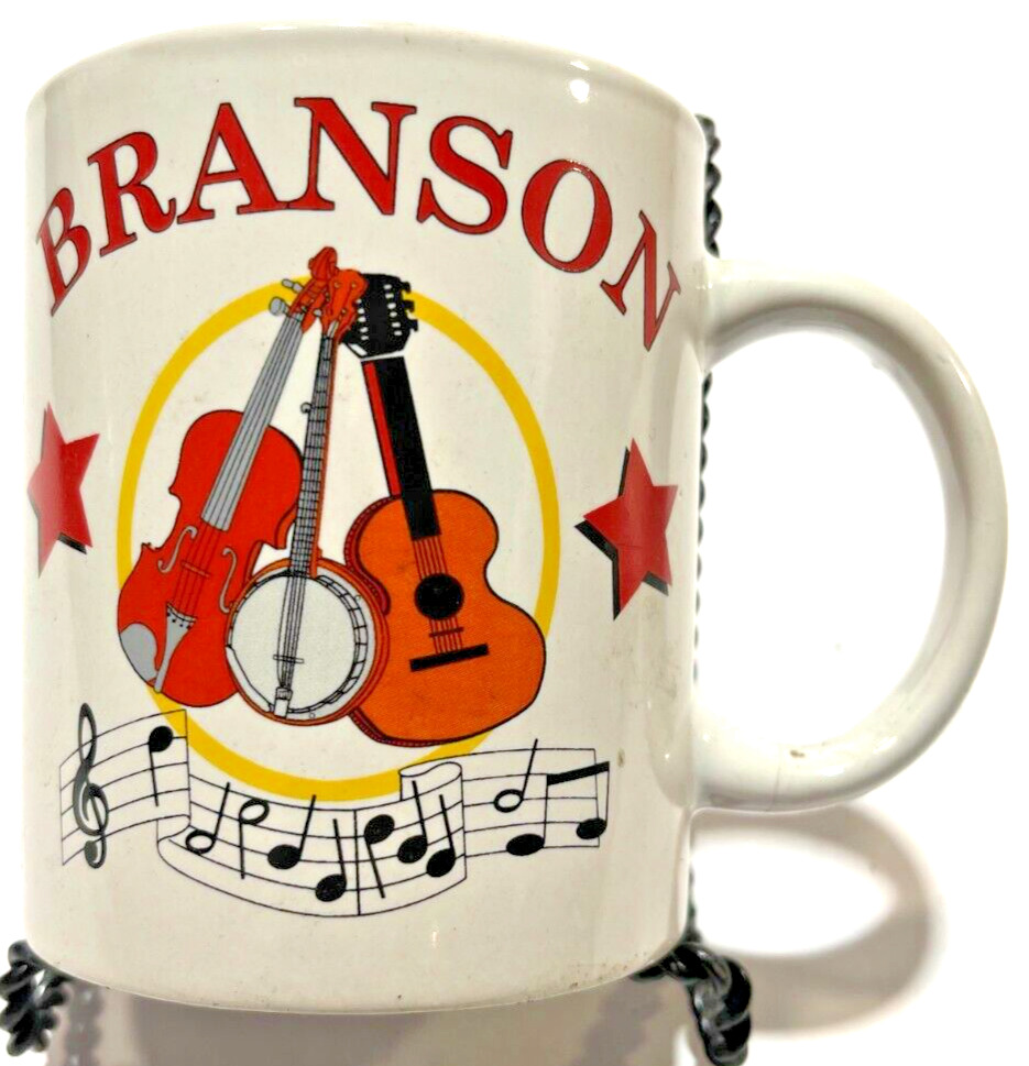 Coffee Mug Cup Branson  Guitar Banjo Fiddle Music Souvenir